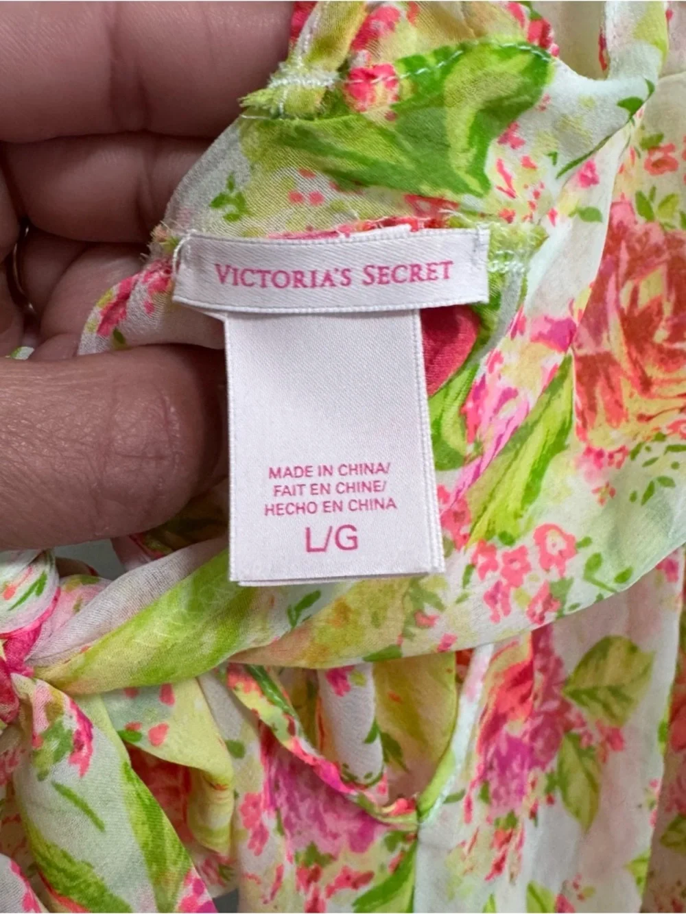 Victoria's Secret Dream Angels Vibrant Floral Chiffon Ruffle Babydoll Size Large